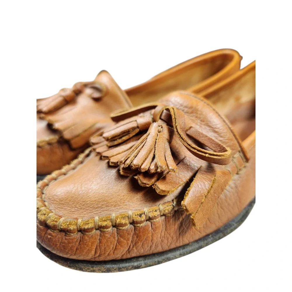 Vintage Cole Haan Brown Leather Tassel Loafers Preppy Academia Old Money 6.5